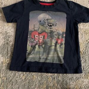 Kids Dinosaur Football Graphic T-Shirt – Size 3–4 Years (Nutmeg)